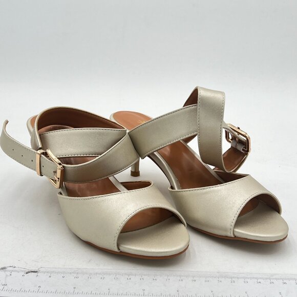 XYD Gold Strappy Sandals - Picture 4 of 8